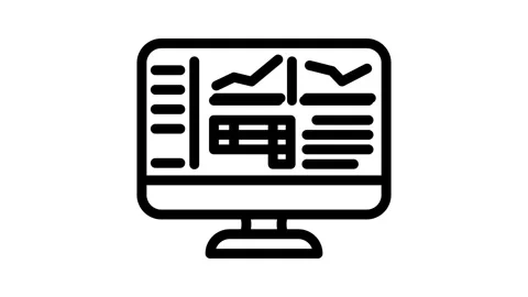 Accounting software line icon animation Stock Footage 326761355