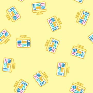 Accounting software vector seamless pattern Stock Illustration