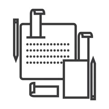 Accounting system vector line icon, sign, illustration on background, editable Illustrazione stock