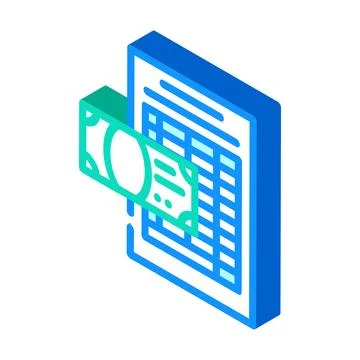 Accounting table isometric icon vector illustration イラスト素材