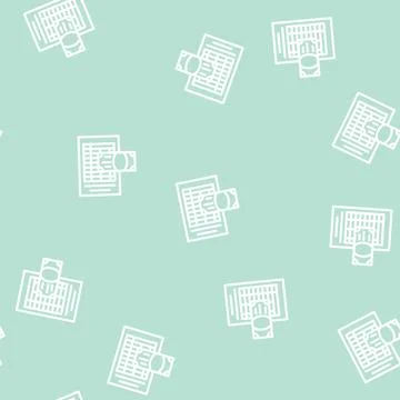 Accounting table line vector seamless pattern Illustrazione stock