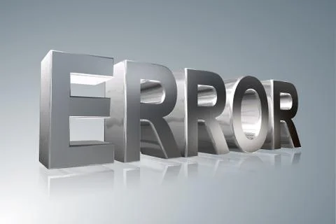 Accounting term - Error -   3D image Illustrazione stock