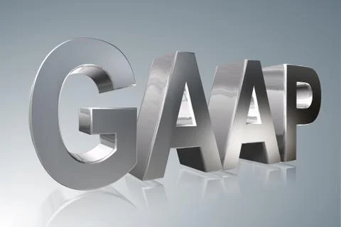 Accounting term - GAAP - Generally Accepted Accounting Principles -   3D image Stock Illustration