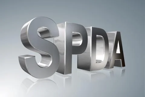 Accounting term - SPDA - Single-Premium Deferred Annuity -  3D image Stock Illustration
