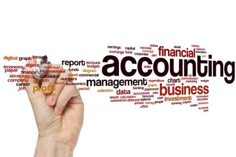 Accounting word cloud Stock Photos