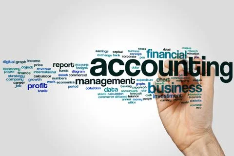 Accounting word cloud Foto stock