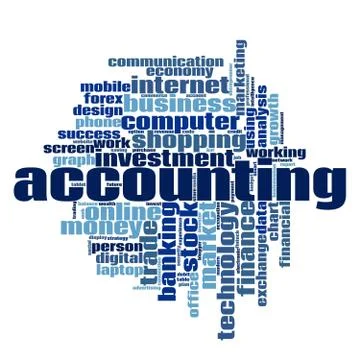 Accounting word cloud Stock Photos