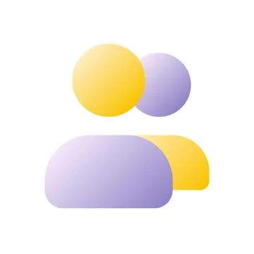 Accounts changing flat gradient two-color ui icon Illustrazione stock