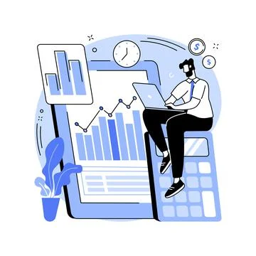 Accounts manager isolated cartoon vector illustrations. Stock Illustration