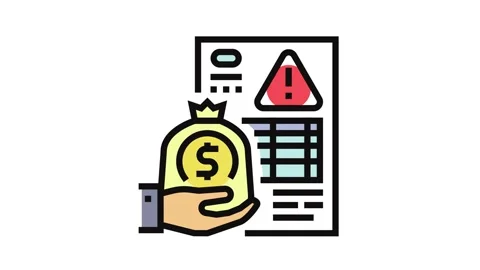 Accounts payable business process color icon animation Stock Footage 326110622