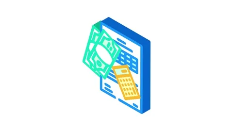 Accounts payable business process isometric icon animation Stock Footage 327285389
