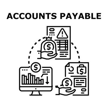 Accounts payable process vector illustration concept イラスト素材