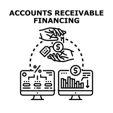 Accounts receivable financing concept vector illustration Stock Illustration
