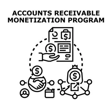 Accounts receivable monetization program concept illustration Illustrazione stock