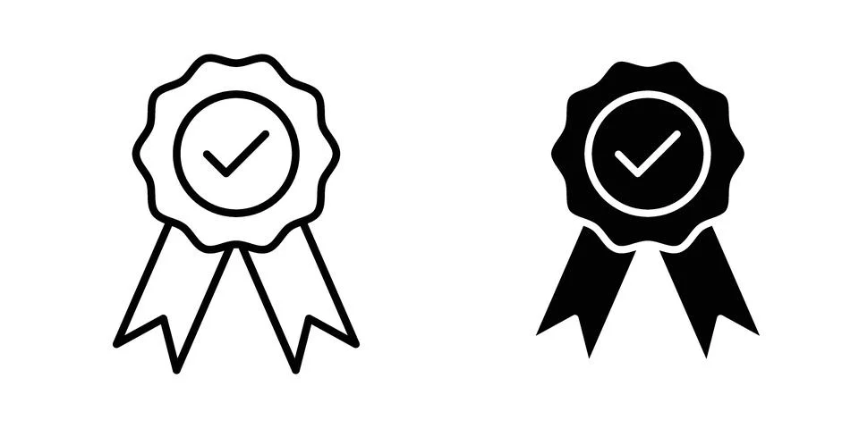 Accreditation icon for design projects and web UI Stock Illustration