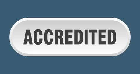 Accredited button. accredited rounded white sign. accredited Stock Illustration