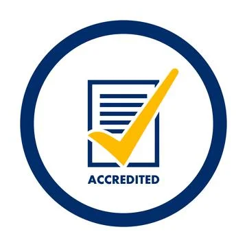 Accredited document approved icon Stock-Illustration