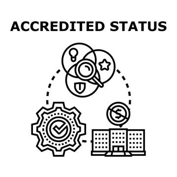 Accredited status concept for quality certification Illustrazione stock