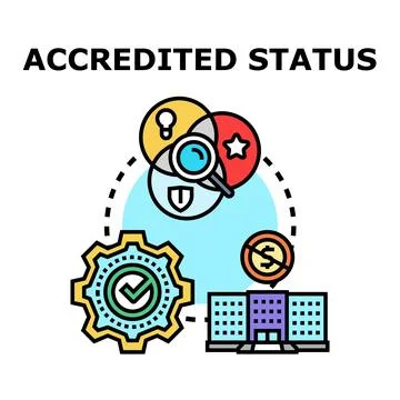 Accredited status concept for quality certification Stock Illustration