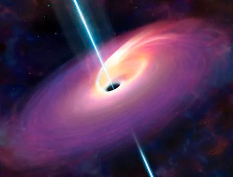 Accretion by a supermassive black hole Stock Illustration
