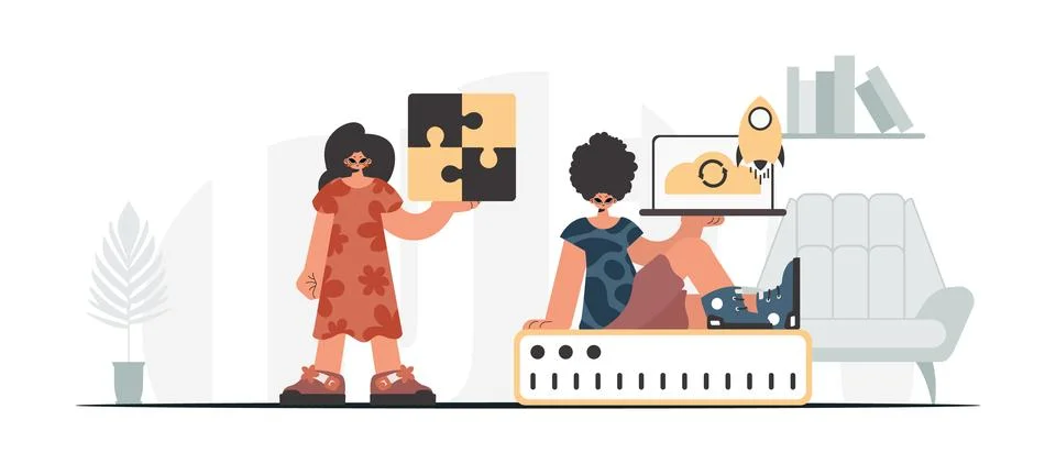 A accumulate of SEO experts. Synchronization and security of information ca.. Stock Illustration