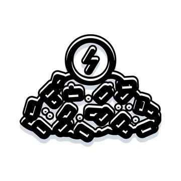 Accumulating energy tasks with successful completion checkmarks Stock Illustration