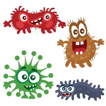 The accumulation of bacteria. Vector illustration Isolated on white background Stock Illustration