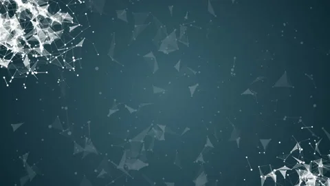 The accumulation of interacting particles in the corners of the screen. plexus Stock Footage 89074920
