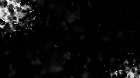 The accumulation of interacting particles in the corners of the screen. plexus Stock Footage 89075377