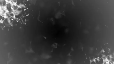 The accumulation of interacting particles in the corners of the screen. plexus Stock Footage 89075451