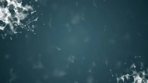 The accumulation of interacting particles in the corners of the screen. plexus Stock Footage 89075606