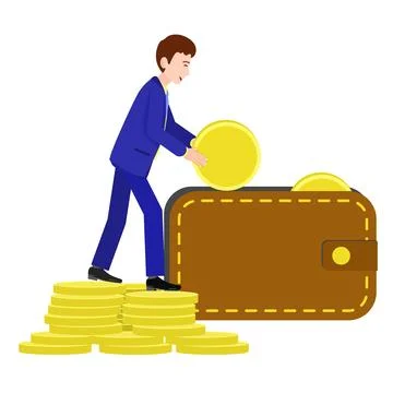 The accumulation of money Stock Illustration