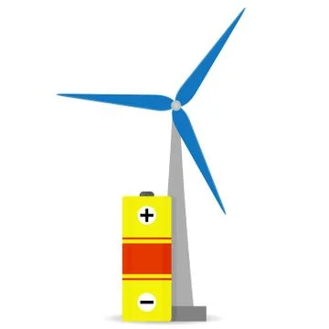 Accumulation wind energy Stock Illustration