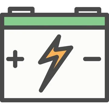 Accumulator battery vector icon isolated Stock Illustration