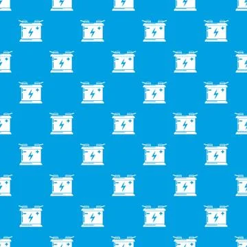 Accumulator pattern seamless blue Illustrazione stock