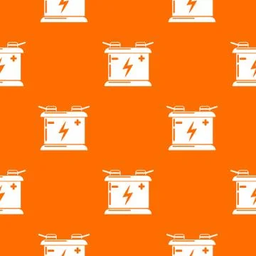 Accumulator pattern vector orange Illustrazione stock