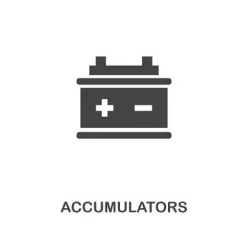 Accumulators creative icon. Simple element illustration. Accumulators concept Illustrazione stock