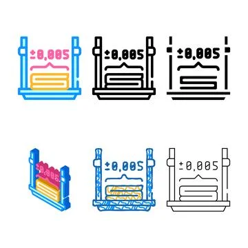 Accuracy of 3d printing color icon concepts vector Stock Illustration