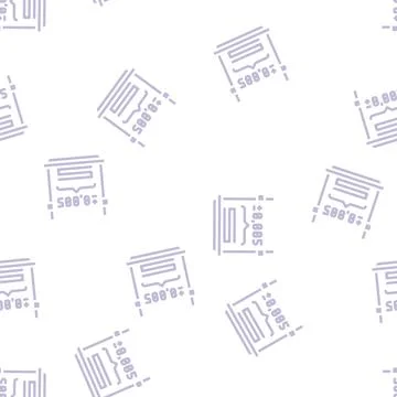 Accuracy of 3d printing glyph vector seamless pattern Stock Illustration