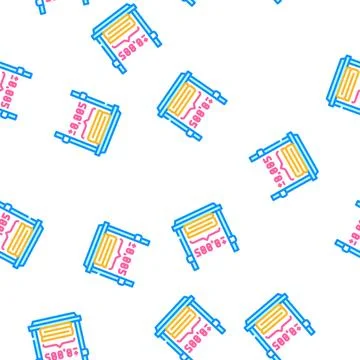 Accuracy of 3d printing vector seamless pattern Stock Illustration