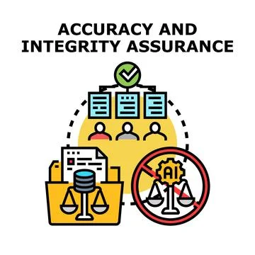 Accuracy and integrity assurance process preventing ai bias 스톡 일러스트