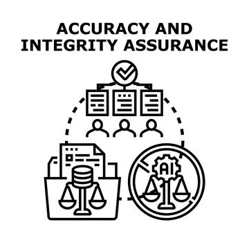 Accuracy and integrity assurance process preventing ai bias Stock Illustration