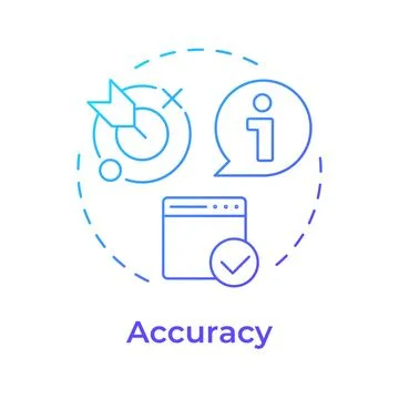 Accuracy blue gradient concept icon Stock Illustration