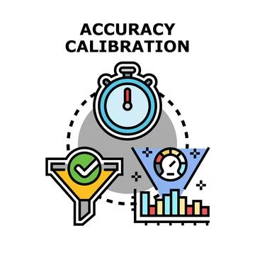 Accuracy calibration concept measuring quality data filtering Stockillustratie