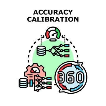 Accuracy calibration process for digital data optimization Stock Illustration