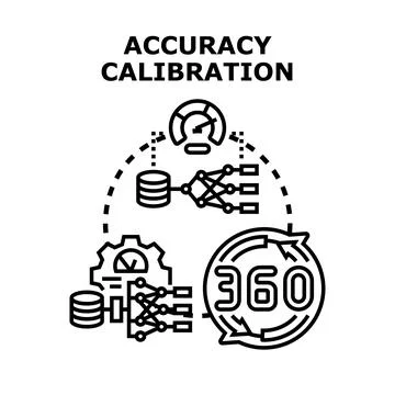 Accuracy calibration process for digital data optimization Stockillustratie