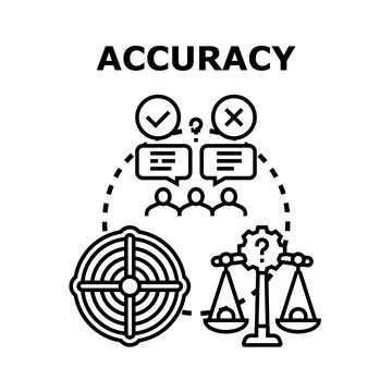 Accuracy concept evaluating data correctness and precision イラスト素材