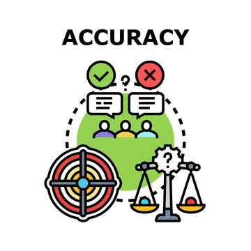 Accuracy concept evaluating data correctness and precision イラスト素材