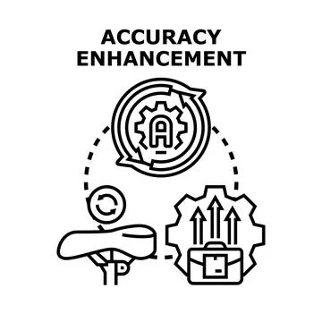 Accuracy enhancement concept for business development progress Stock Illustration