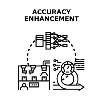 Accuracy enhancement concept for data quality improvement Stock Illustration